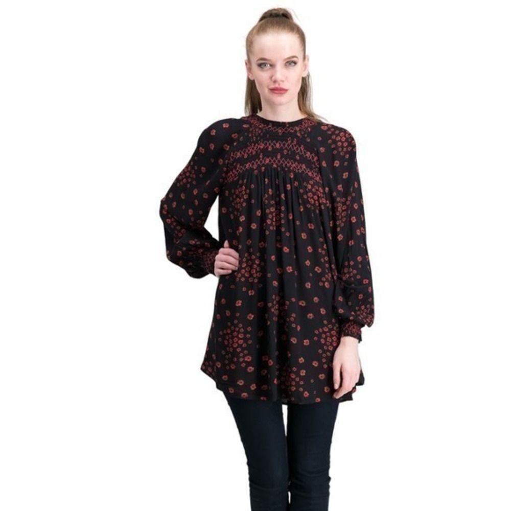 Free People Women' flowers Top Blouse Size S